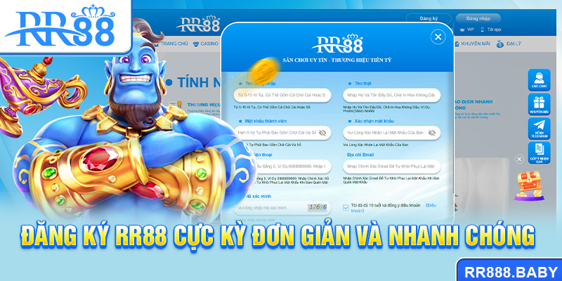 Đăng ký RR88 cực kỳ đơn giản và nhanh chóng